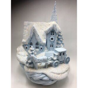 Vtg Tampa Bay Mold Co Light Up Christmas Village Snow Scene Holiday Decor 2000